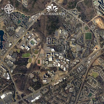 UNC Charlotte Campus Aerial View 2014