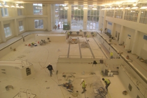 Interior construction of indoor pool