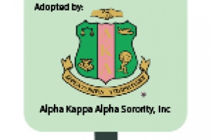 Adopt A Spot sign for Alpha Kappa Alpha Sorority