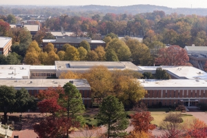 An aerial view of the Academic Complex