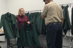 FM employees view new uniform jacket options